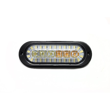 Race Sport Dual-Function Flush Mount Amber Strobe W/ White Drl RS7003AWD
